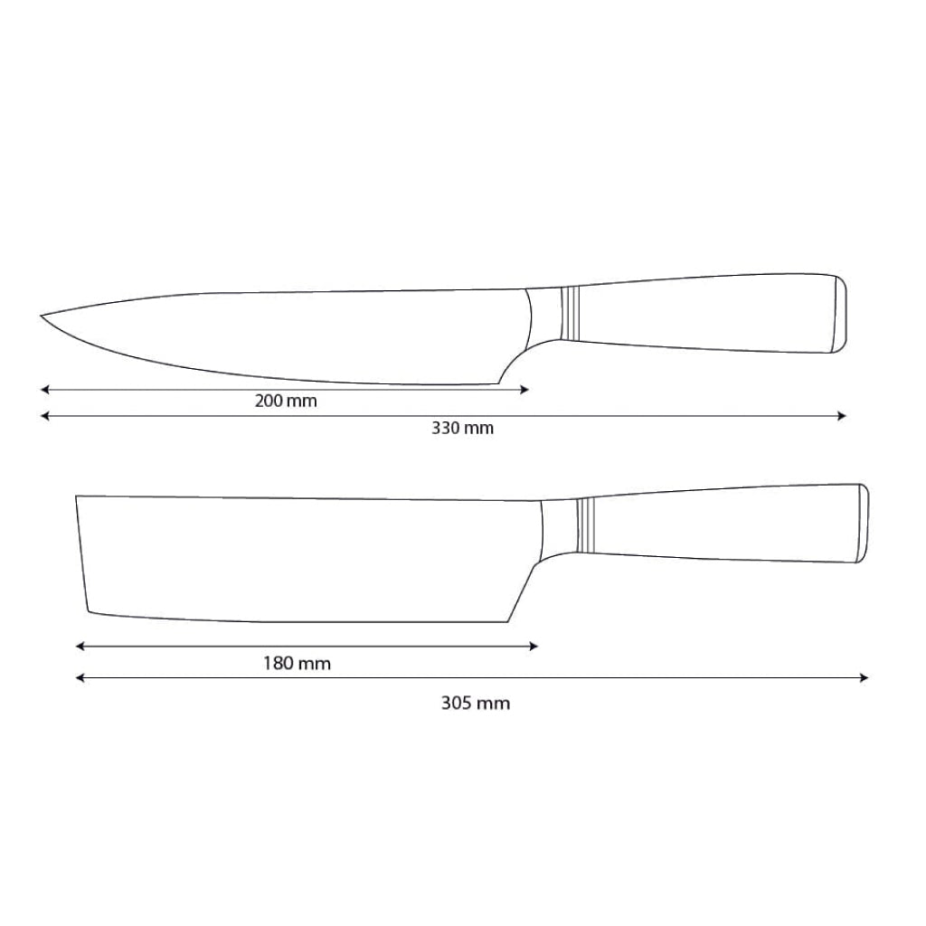 Shinrai Knives - Juego de 2 cuchillos de Damasco Micarta Jewels: cuchillo de chef y nakiri