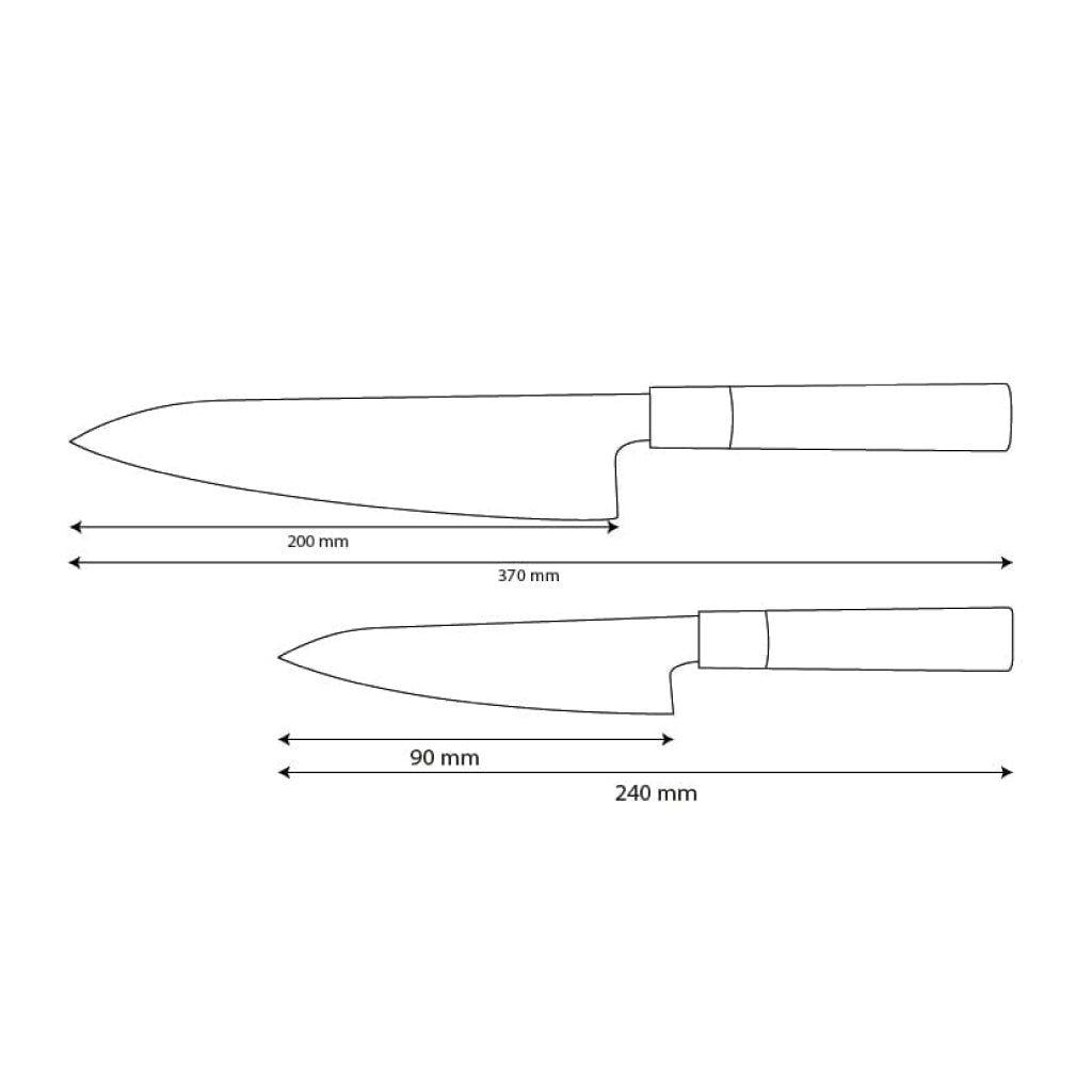 Shinrai Knives - Juego de cuchillos Damasco Takumi Kaza de 2 piezas - Cuchillo de chef + cuchillo pelador