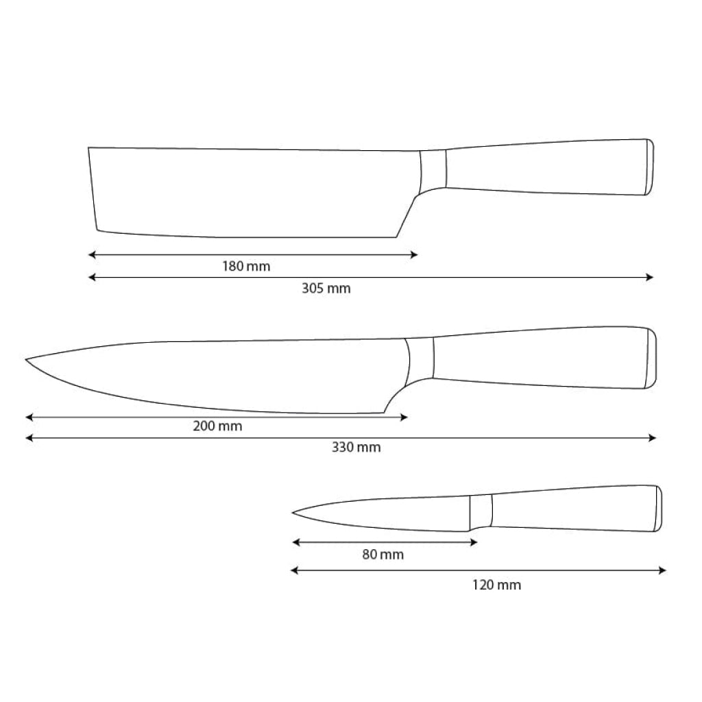 Shinrai Knives - Juego de 3 cuchillos de ónix epoxi con estampado de Damasco: cuchillo de chef, nakiri y cuchillo para pelar