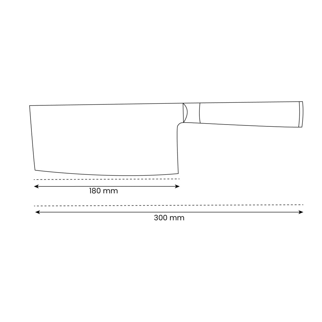 Shinrai Japan - Cuchillo de chef chino Damasco BR - 18 cm