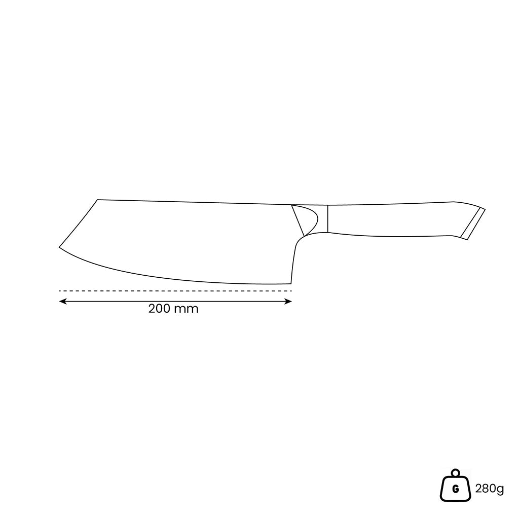 Cuchillo Nakiri Damasco Joyas Nácar 20 cm