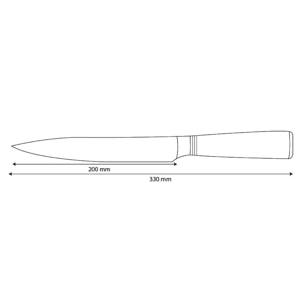Micarta Jewels - Cuchillo de trinchar Damasco 20 cm