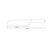 Santoku de acero inoxidable martillado 18 cm
