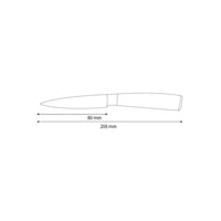 Cuchillo pelador martillado de acero inoxidable 8 cm