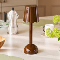 Lámpara de mesa LED Addison Ross Scallop - Chocolate - 28 cm