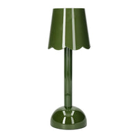 Lámpara de mesa LED Addison Ross con forma de concha - Color caqui - 28 cm.