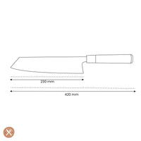 Ame - Patrón de lluvia Kiritsuke japonés 23 cm Kiritsukemes Satake