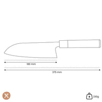 Ame - Patrón de lluvia Santoku japonés 18 cm Cuchillo Santoku Satake