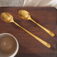 Amefa - Austin 6 Cucharas para Latte - Oro Mate Cucharas para Latte Amefa