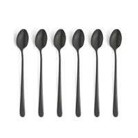 Amefa - Austin 6 Cucharas para Latte - Negro Mate Cucharas para Latte Amefa