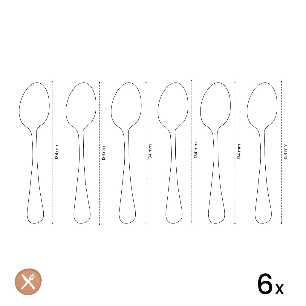 Amefa - Cucharillas de café Cuba 6 - Cucharillas de café plateadas Amefa