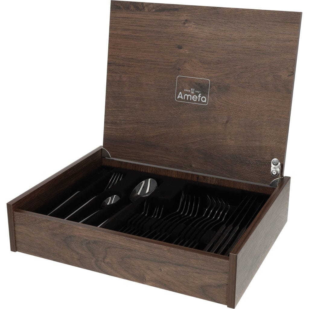 Amefa - Juego de cubiertos Metropole de 24 piezas - Negro Juego de cubiertos Amefa