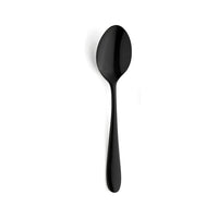 Juego de cubiertos Amefa Oxford de 24 piezas para 6 personas, PVD negro brillante, en caja de lujo.