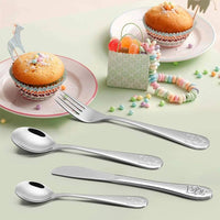 Amefa - Cubiertos infantiles Teddy 4 piezas Cubiertos infantiles Amefa