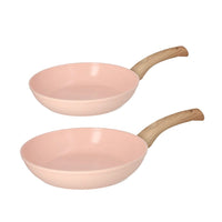Cook & Pan - Juego de sartenes de 2 piezas color rosa