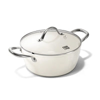 Casserole Cook & Pan - Go Ivory 24 cm avec couvercle en verre