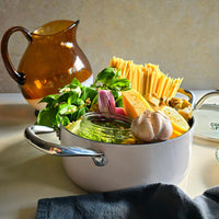 Cook & Pan - Olla Honey Go color marfil de 20 cm con tapa de cristal Cook & Pan