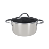 Cook & Pan - Olla Honey Go color marfil de 20 cm con tapa de cristal Cook & Pan