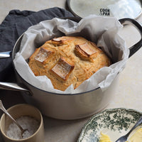 Cook & Pan - Olla Honey Go color marfil de 20 cm con tapa de cristal Cook & Pan