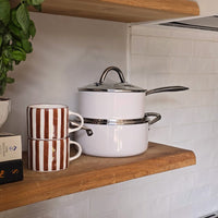 Cook & Pan - Olla Honey Go color marfil de 20 cm con tapa de cristal Cook & Pan