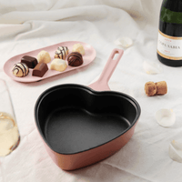 Cook & Pan - Sartén de hierro fundido Love con forma de corazones, 24 cm.