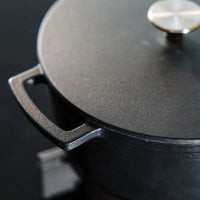 Cook & Pan - Cacerola de hierro fundido Signature de 24 cm - 4 litros