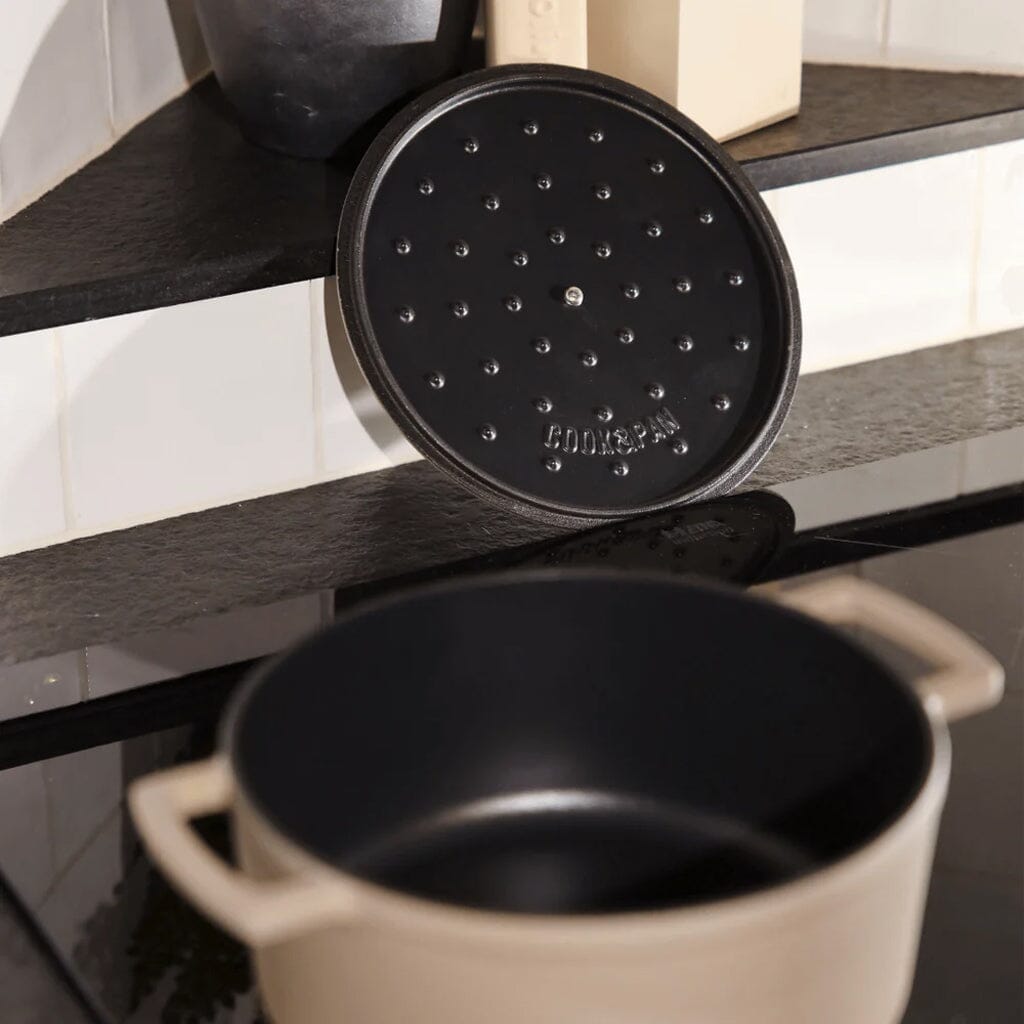 Cook & Pan - Taupe of Mind Gietijzeren Braadpan 24 cm - 4 liter Braadpan Cook & Pan