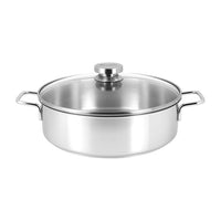 Demeyere - Cacerola baja Apollo 7 28 cm con tapa de cristal Demeyere