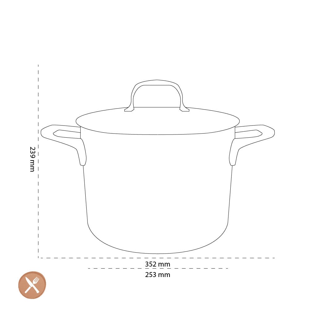 Demeyere - Atlantis 7 Cacerola alta con tapa 24 cm Cacerola Demeyere