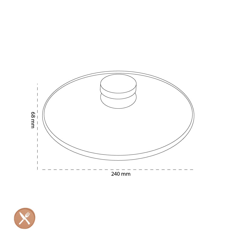 Demeyere - Tapa de cristal 24 cm Tapa para cacerola Demeyere