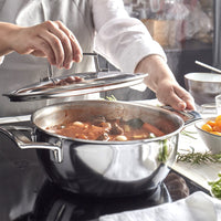 Demeyere - Silver 7 Sartén cónica de 28 cm con tapa Sartén Demeyere