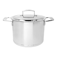 Demeyere - Silver 7 Olla sopera de 24 cm con tapa de doble pared Olla sopera Demeyere