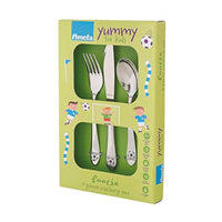 Footie 8422 espejo 18/0 Juego de 3 piezas para niños en caja de regalo Amefa