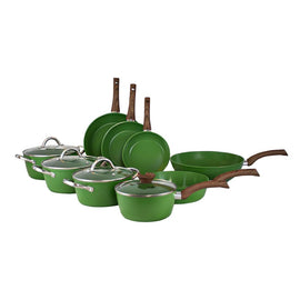 Cook & Pan - Batería de cocina Go Green de 9 piezas Juego de sartenes Go Green de 9 piezas de C&P