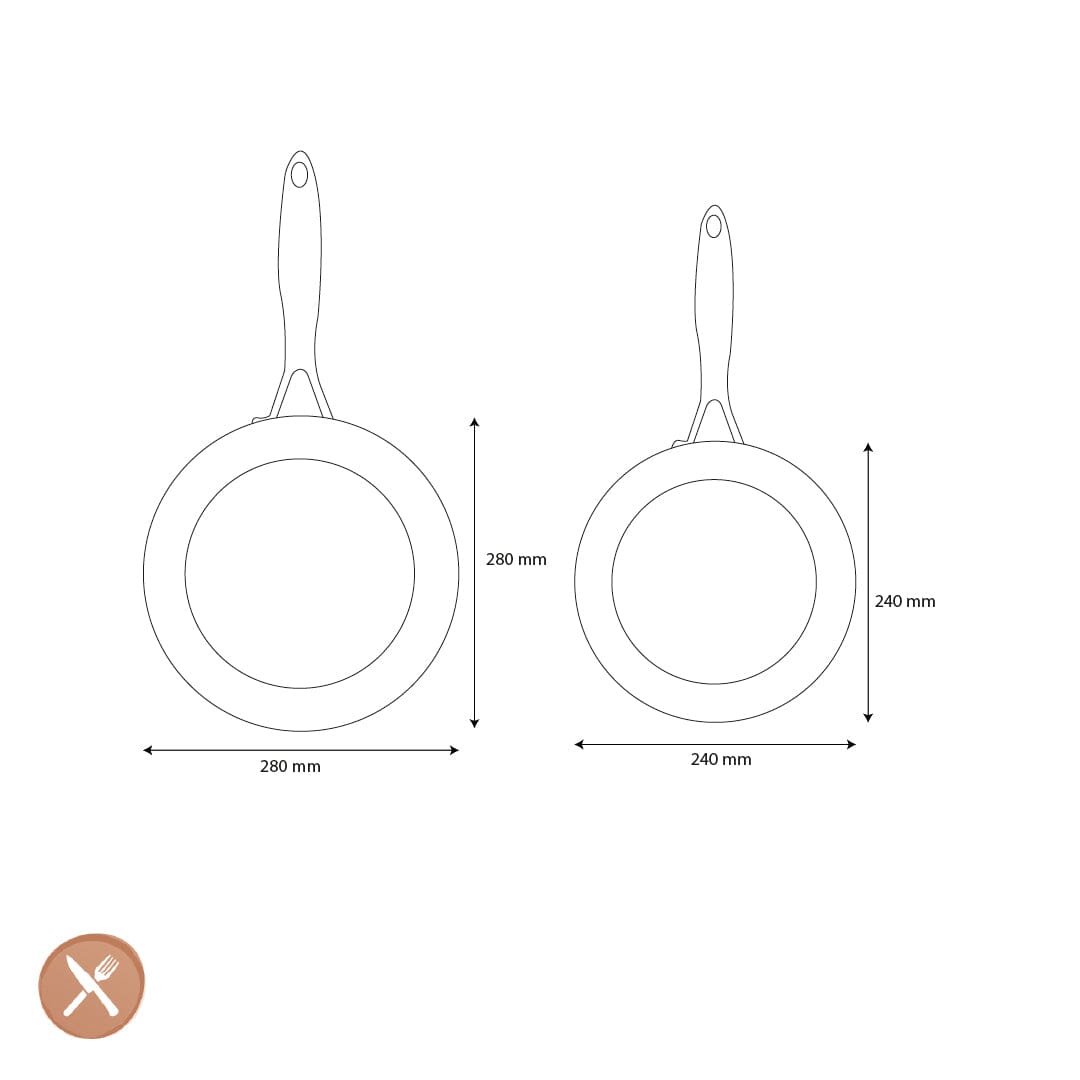 GreenPan - Juego de sartenes Ginebra de 2 piezas, 24/28 cm