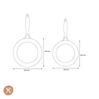 GreenPan - Juego de sartenes Ginebra de 2 piezas, 24/28 cm