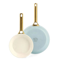 GreenPan - Juego de sartenes de 4 piezas Padova Blush/Light Blue de 20/28 cm