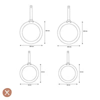 GreenPan - Juego de sartenes de 4 piezas Padova Blush/Light Blue de 20/28 cm