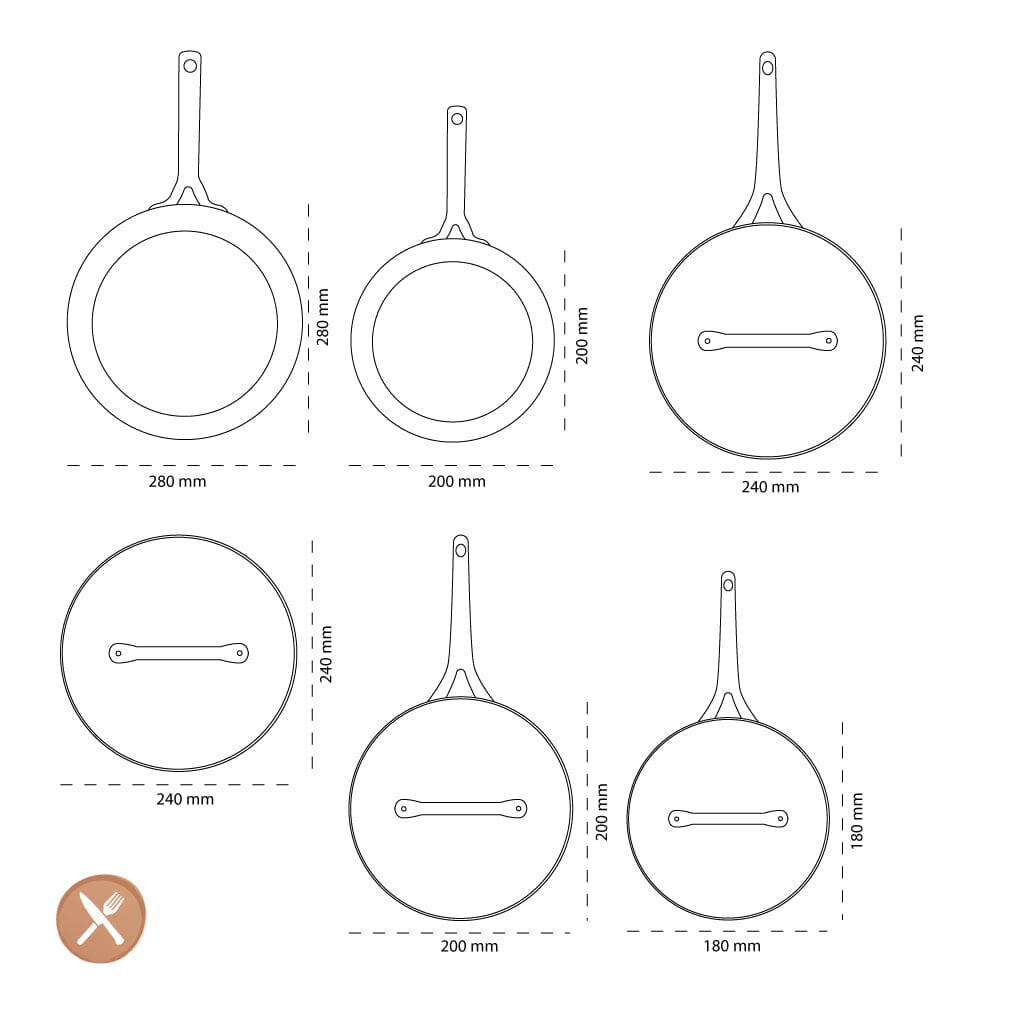 GreenPan - Juego de sartenes Padova Oxford Blue de 10 piezas Juego de sartenes GreenPan