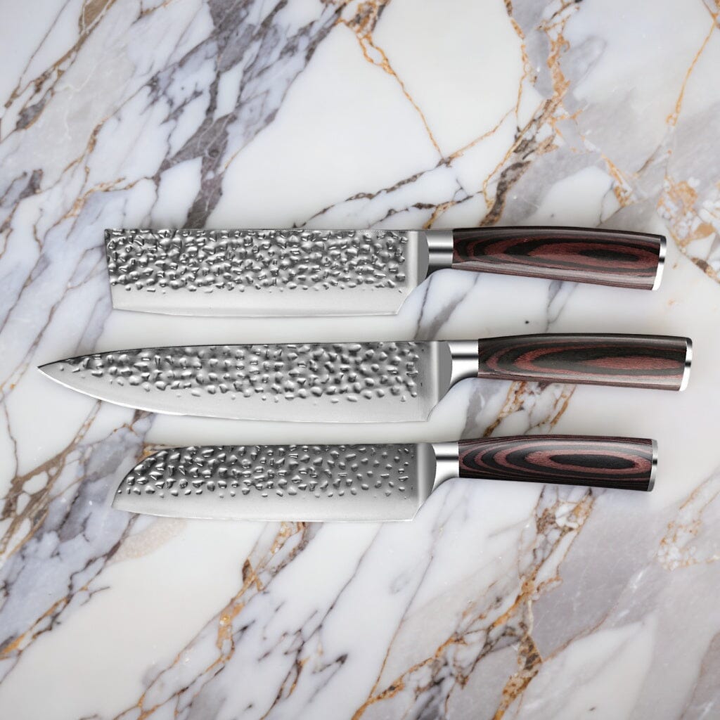 Juego de cuchillos de cocina de 23 piezas con bloque y varilla afiladora,  juego de cuchillos de chef de acero inoxidable de alto carbono para cocina