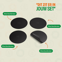 Cook & Pan - Juego de protectores de inducción Taupe of Mind - Paquete de 4