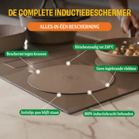 Cook & Pan - Juego de protectores de inducción Taupe of Mind - Paquete de 4