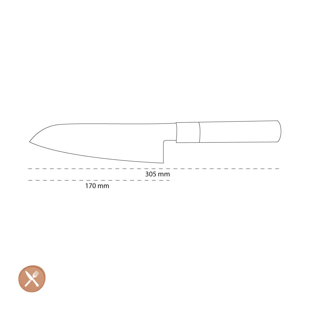 Kai Shun - Cuchillo Magoroku Pakka Santoku (17,0 cm) Kai Shun