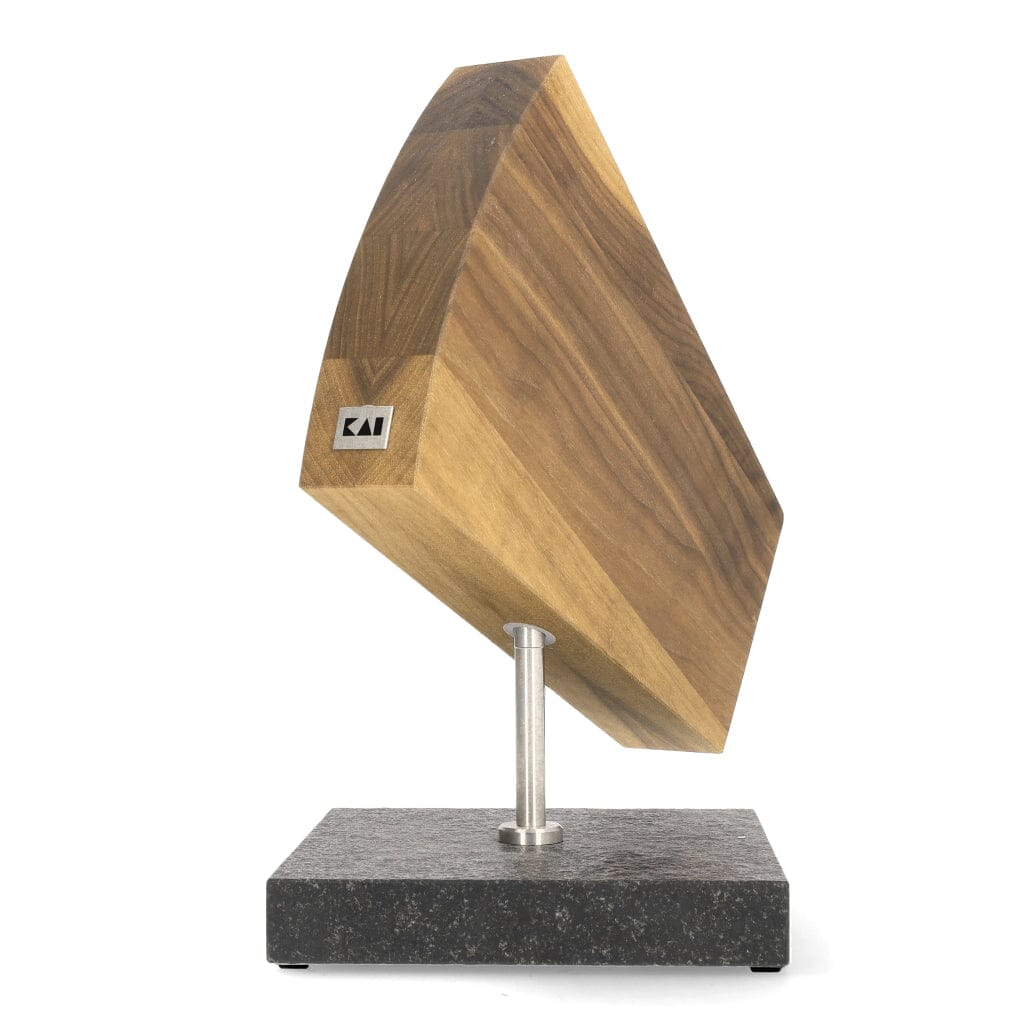 Kai Shun - Bloque de cuchillos giratorio Bloque de cuchillos de granito/roble Kai Shun