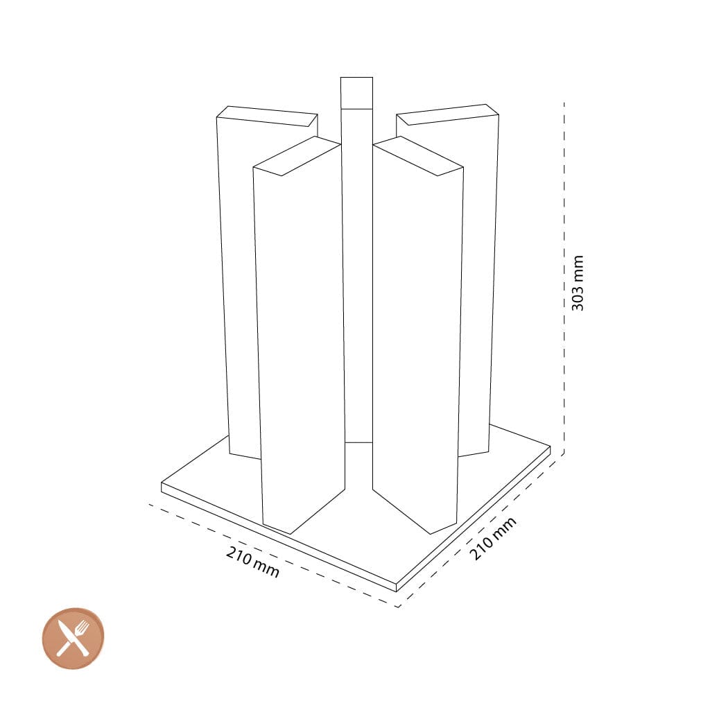 Bloque de cuchillos "Stonehenge" de Kai Shun, acero inoxidable/nogal.