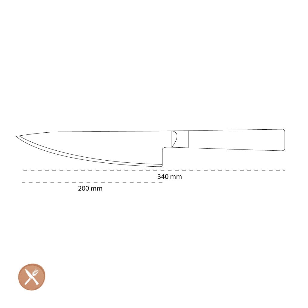 Kai Shun - Cuchillo de chef blanco de 8'' (20,0 cm) Kai Shun