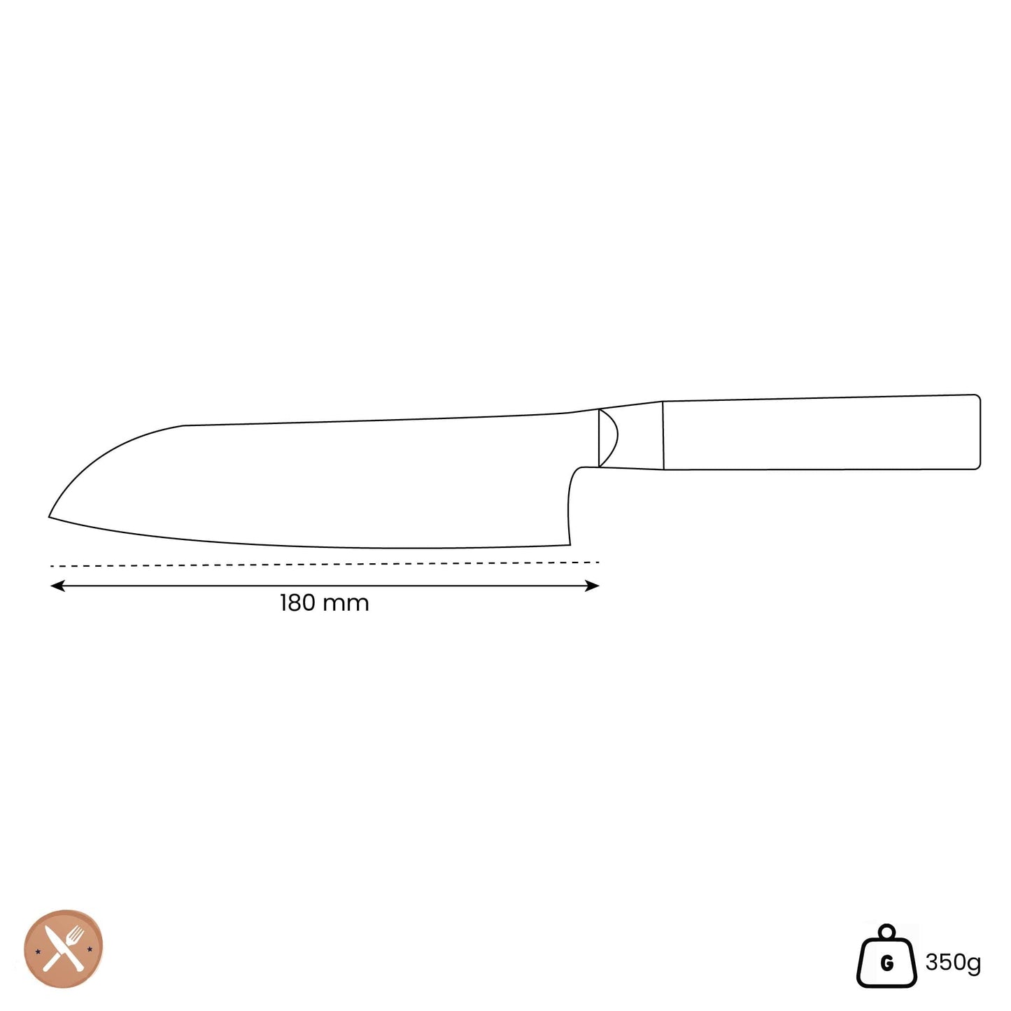 Kasumi - Cuchillo Santoku Japonés 18 cm Chroma