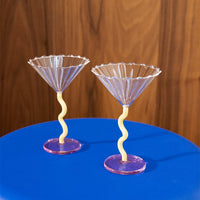 &Klevering - Juego de 2 copas de cóctel Coupe Curve Caramel &Klevering