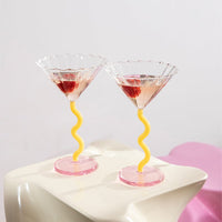 &Klevering - Juego de 2 copas de cóctel Coupe Curve Caramel &Klevering