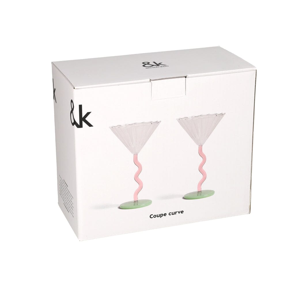 &Klevering - Juego de 2 copas de cóctel Coupe Curve &Klevering